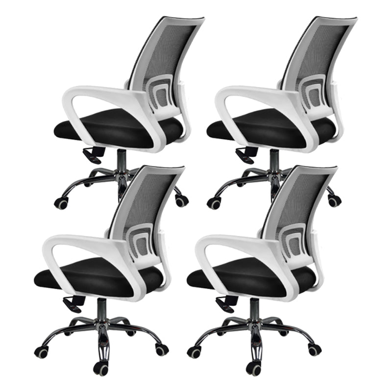 Ergonomic Mesh Desk Chair Fixed Arms Office Chair with Wheels