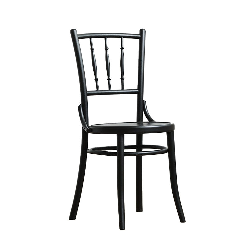 Traditional Style Side Chair Solid Wood Slat Back Dining Room Chair