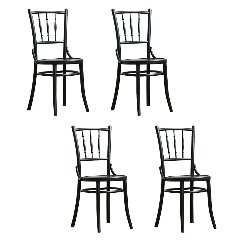 Traditional Style Side Chair Solid Wood Slat Back Dining Room Chair