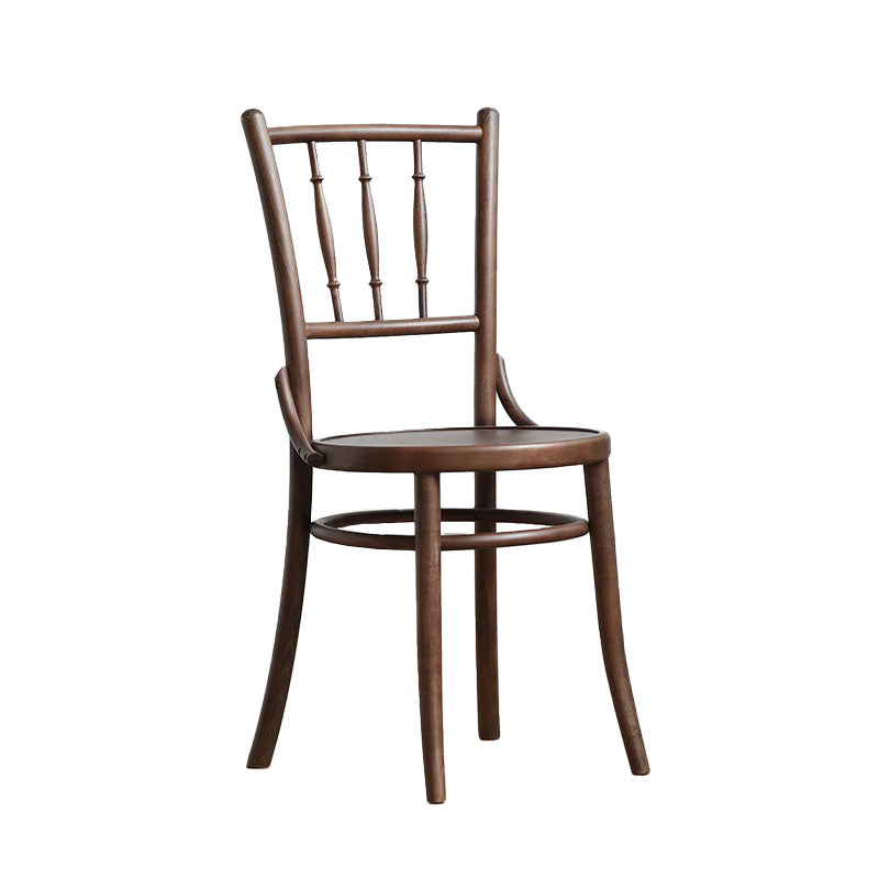 Traditional Style Side Chair Solid Wood Slat Back Dining Room Chair