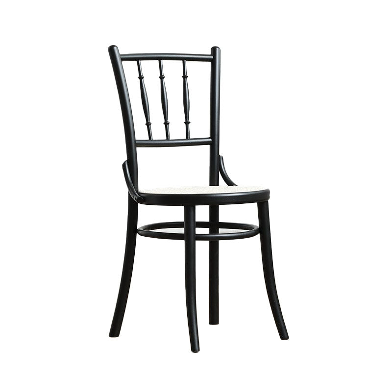 Traditional Style Side Chair Solid Wood Slat Back Dining Room Chair