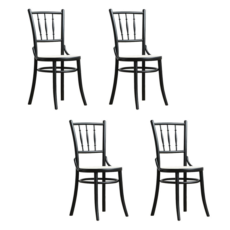 Traditional Style Side Chair Solid Wood Slat Back Dining Room Chair