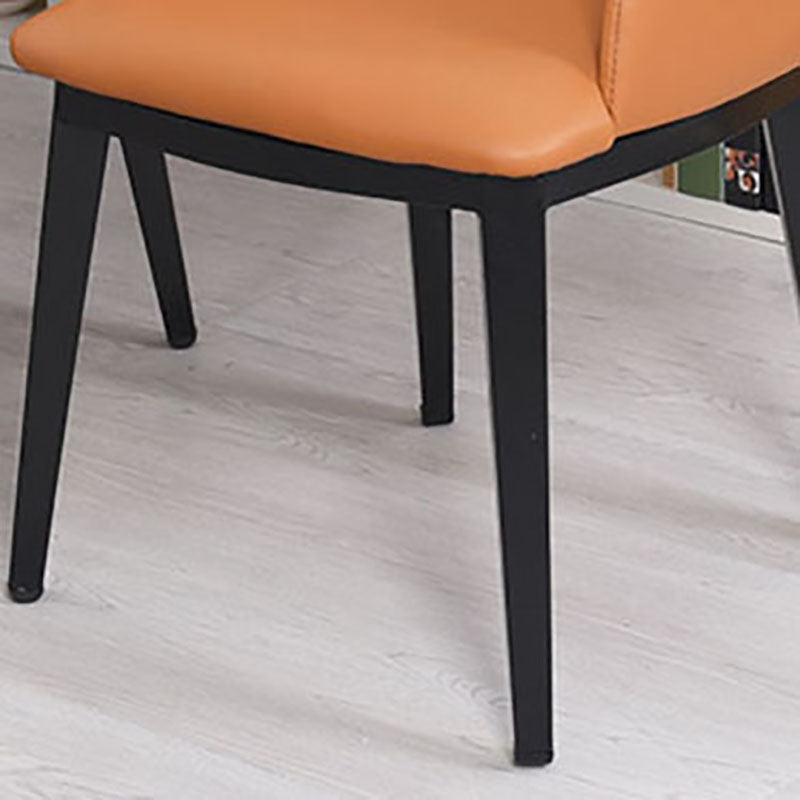 Arm Dining Chairs Modern Faux Leather Side Chairs for Kitchen