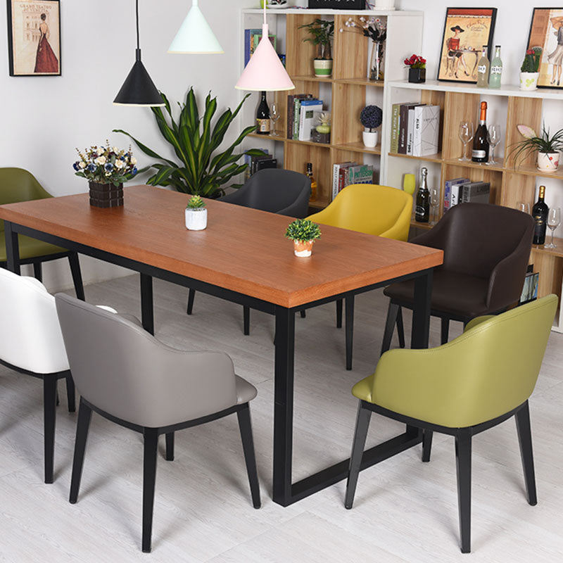 Arm Dining Chairs Modern Faux Leather Side Chairs for Kitchen