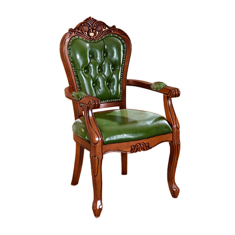 Traditional Style Dining Chair Rubberwood Upholstered Dining Room Chair