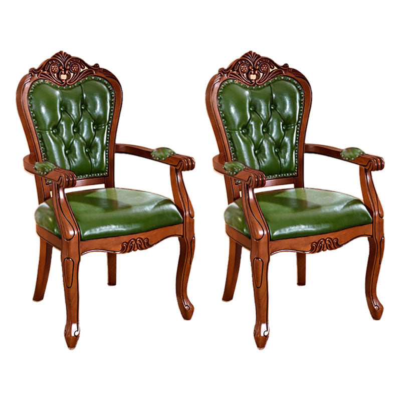 Traditional Style Dining Chair Rubberwood Upholstered Dining Room Chair