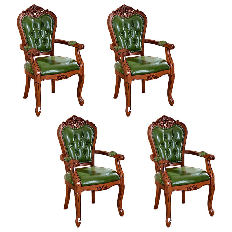 Traditional Style Dining Chair Rubberwood Upholstered Dining Room Chair