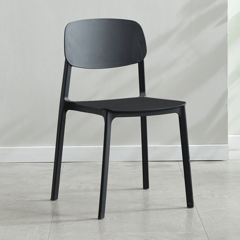 Plastic Contemporary Armless Chair Kitchen Dining Room Open Back Chair