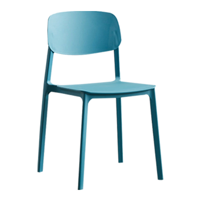 Plastic Contemporary Armless Chair Kitchen Dining Room Open Back Chair