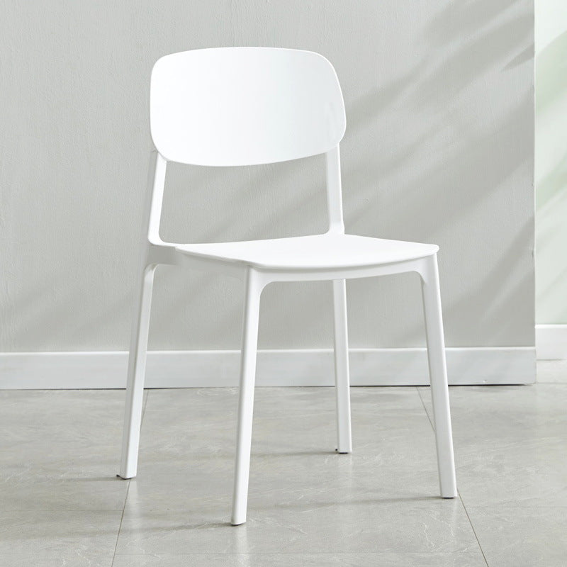 Plastic Contemporary Armless Chair Kitchen Dining Room Open Back Chair