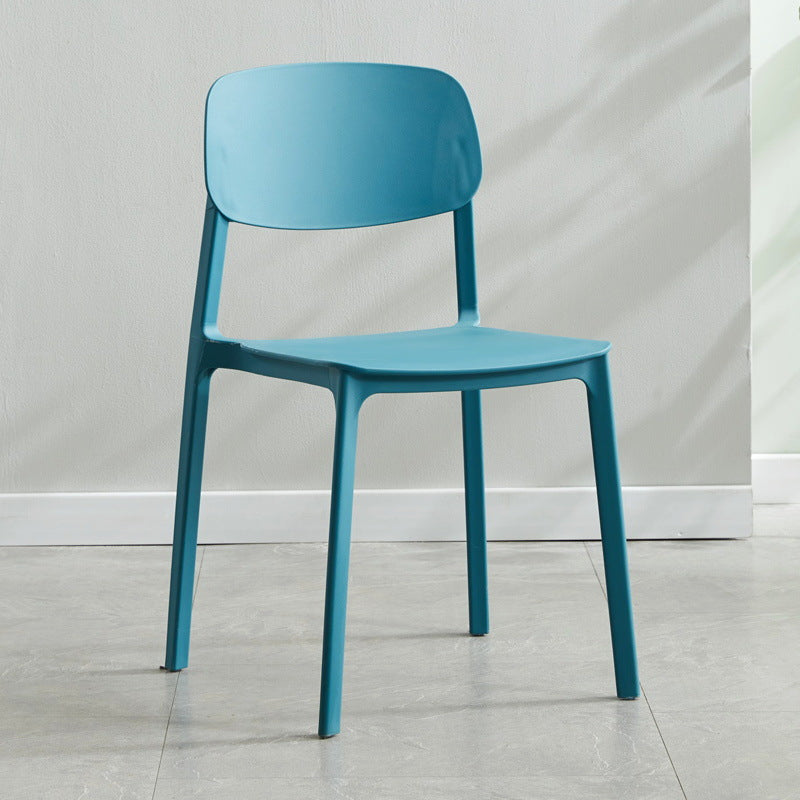 Plastic Contemporary Armless Chair Kitchen Dining Room Open Back Chair