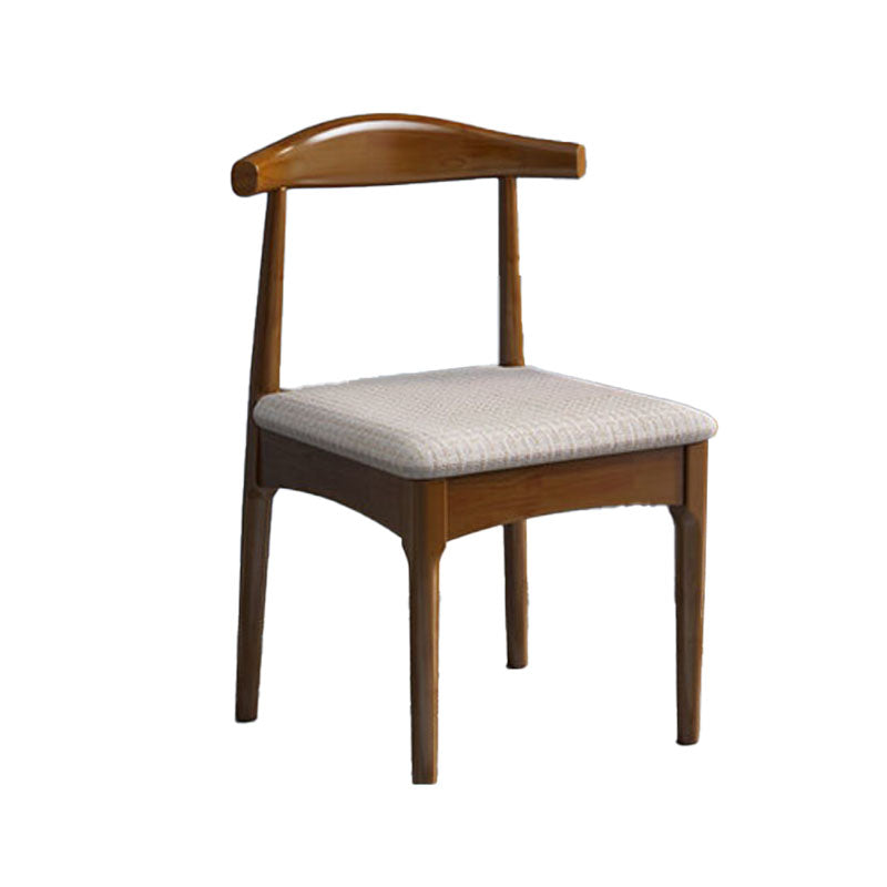 Rubberwood Modern Dining Chair Matte Finish Open Back Side Chair