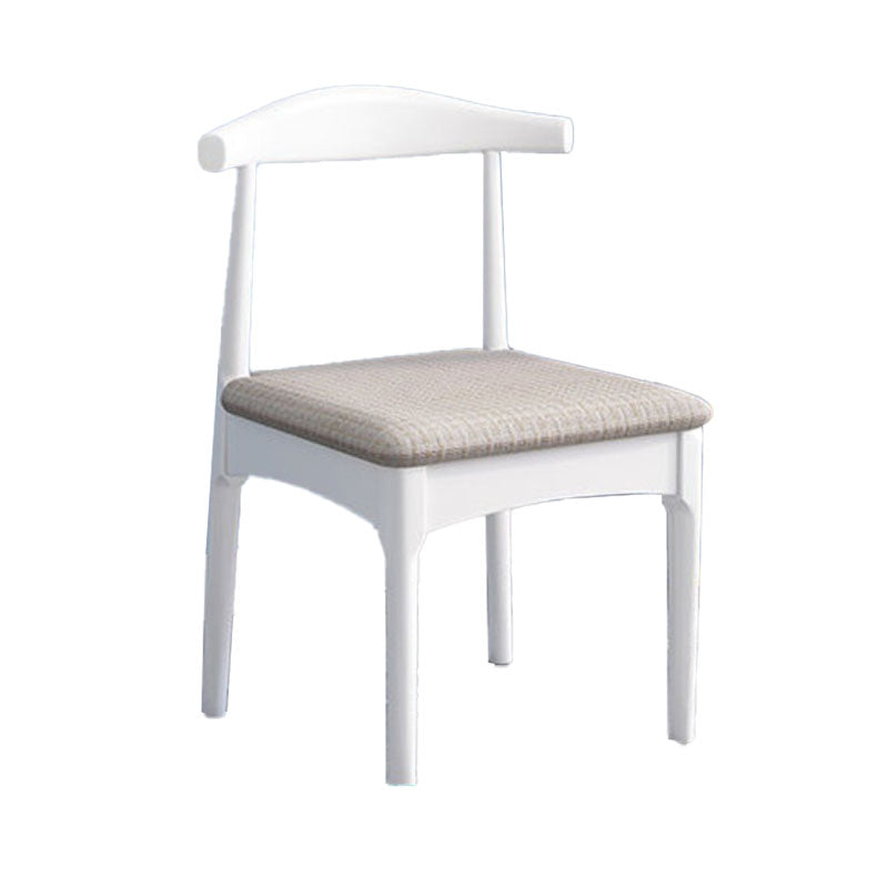 Rubberwood Modern Dining Chair Matte Finish Open Back Side Chair