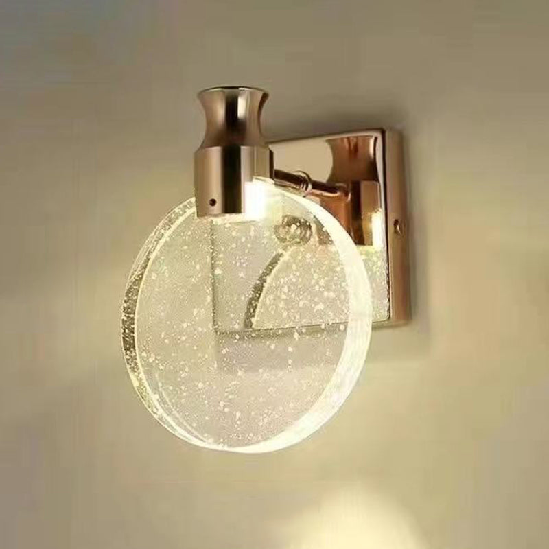 Contemporary Style Round Vanity Lighting Ideas Metal 1 Light Vanity Sconce