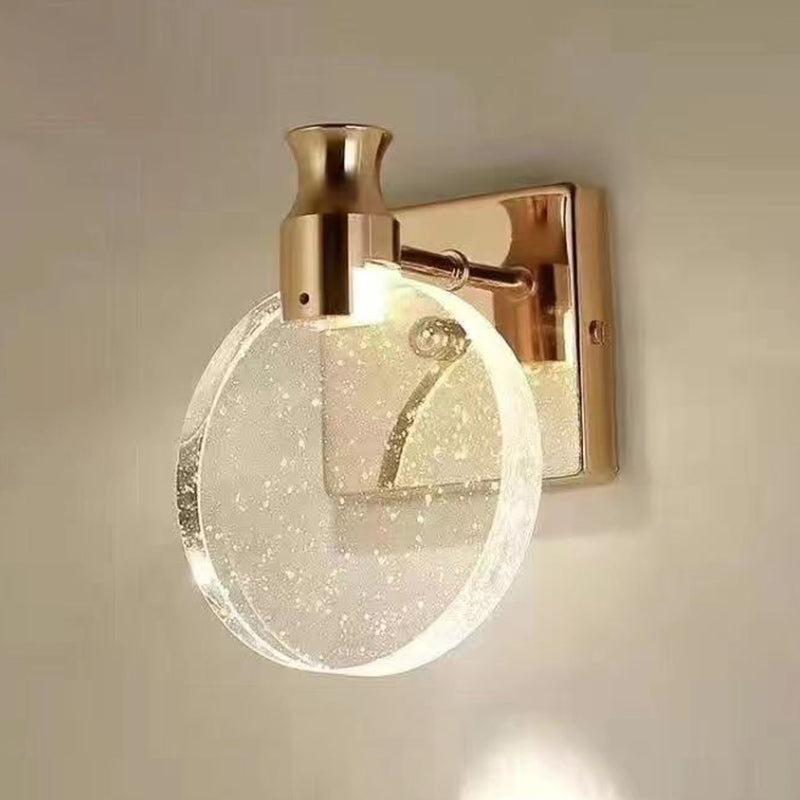 Contemporary Style Round Vanity Lighting Ideas Metal 1 Light Vanity Sconce