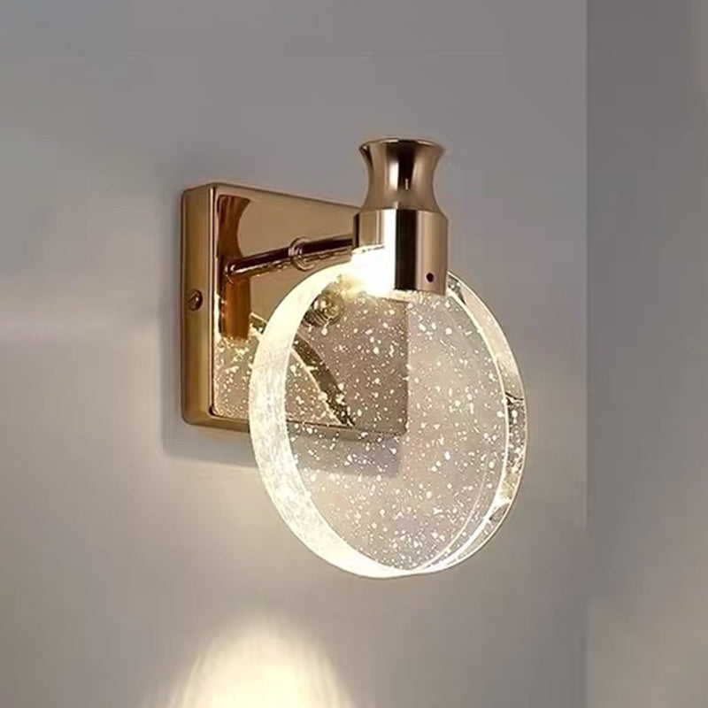 Contemporary Style Round Vanity Lighting Ideas Metal 1 Light Vanity Sconce