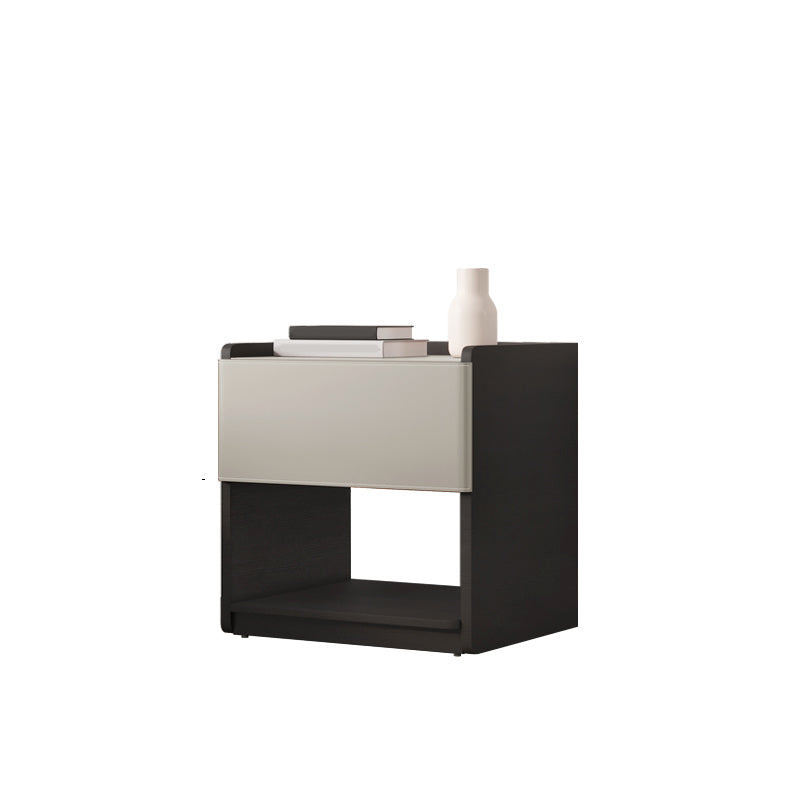 20" Tall 1 - Drawer Nightstand Modern Faux Leather Nightstand