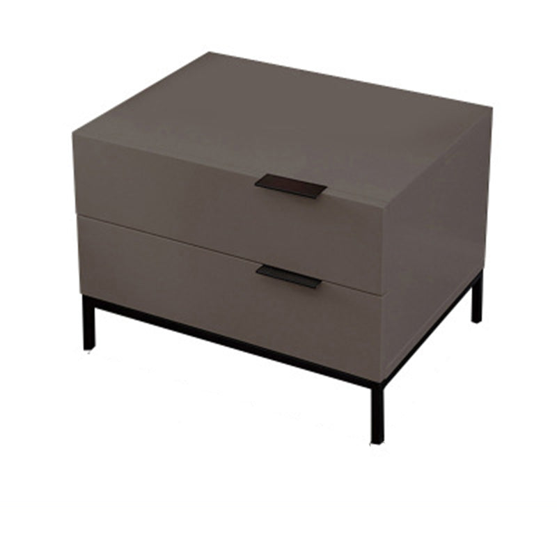 Square Metal with Multi-color Choice Wood Countertop Nightstand