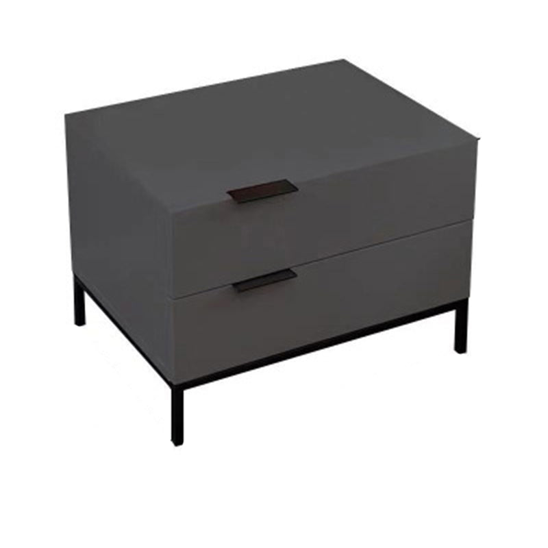 Square Metal with Multi-color Choice Wood Countertop Nightstand