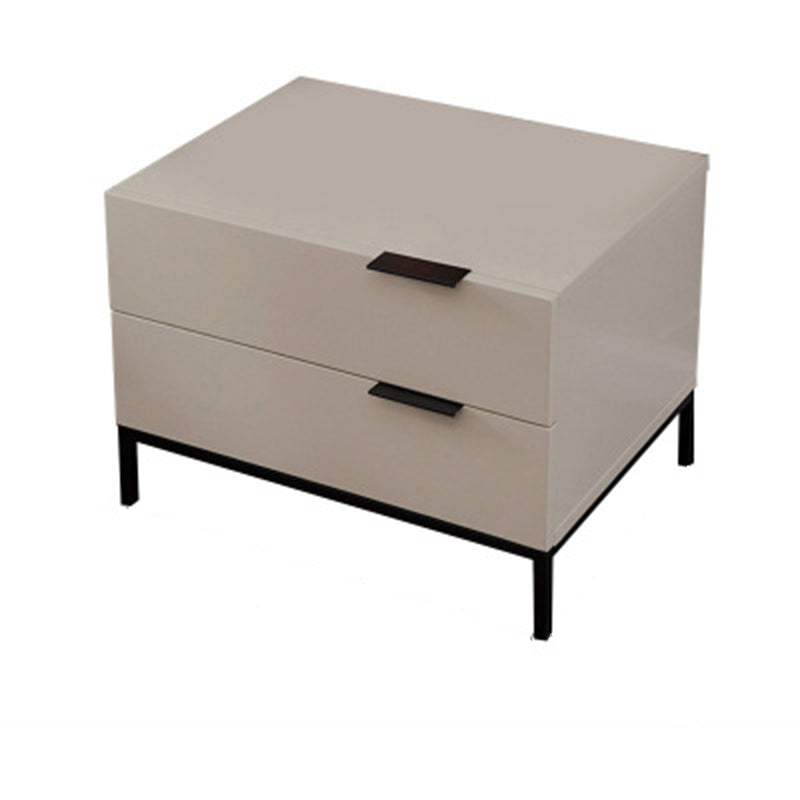 Square Metal with Multi-color Choice Wood Countertop Nightstand