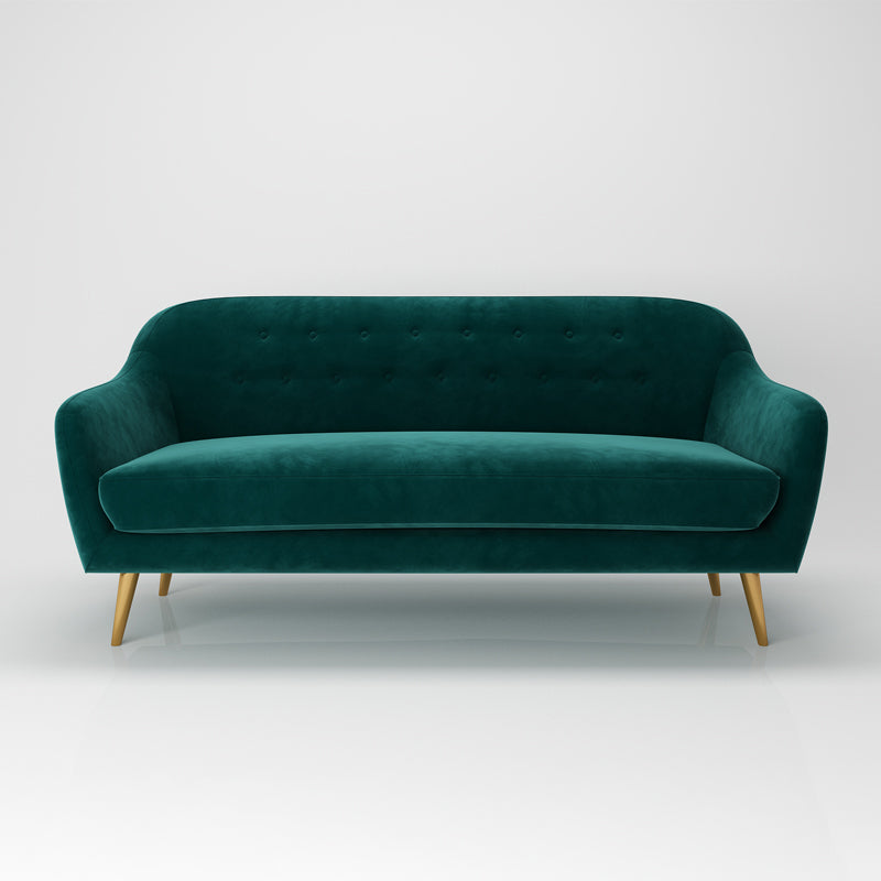 Modern Flared Arm Sofa with Tufted Back for Apartment 32.28" H