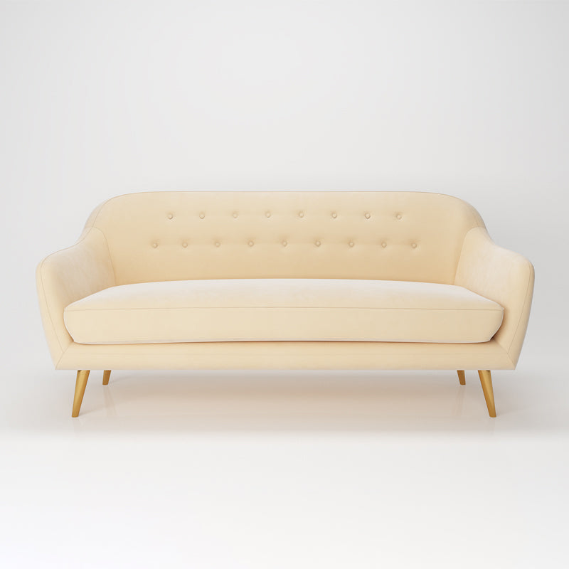 Modern Flared Arm Sofa with Tufted Back for Apartment 32.28" H