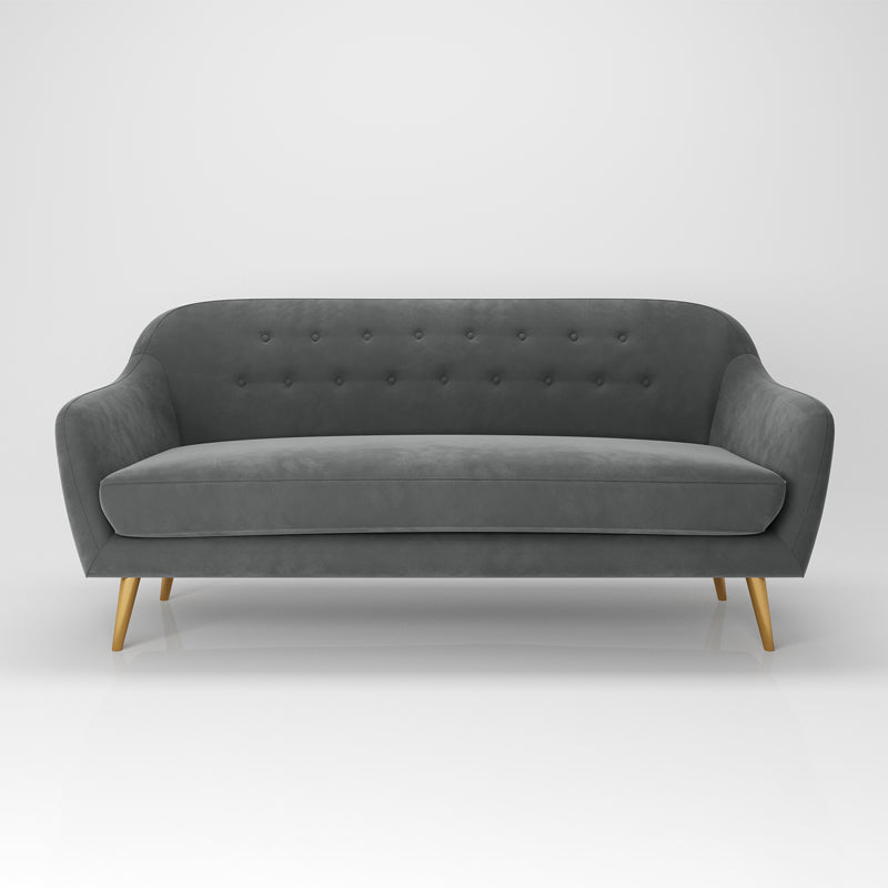 Modern Flared Arm Sofa with Tufted Back for Apartment 32.28" H