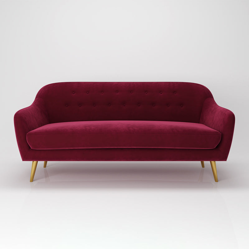 Modern Flared Arm Sofa with Tufted Back for Apartment 32.28" H