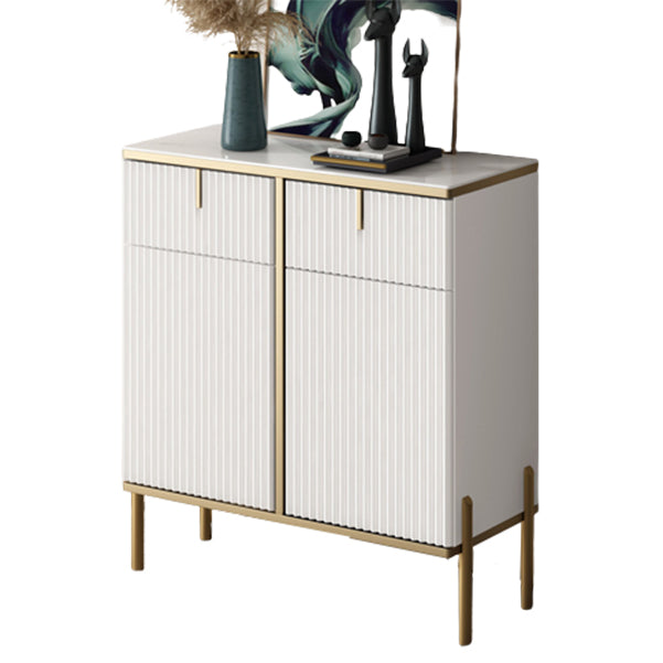 Glam Style Buffet Sideboard Sintered Stone Top Server with Door and Drawer