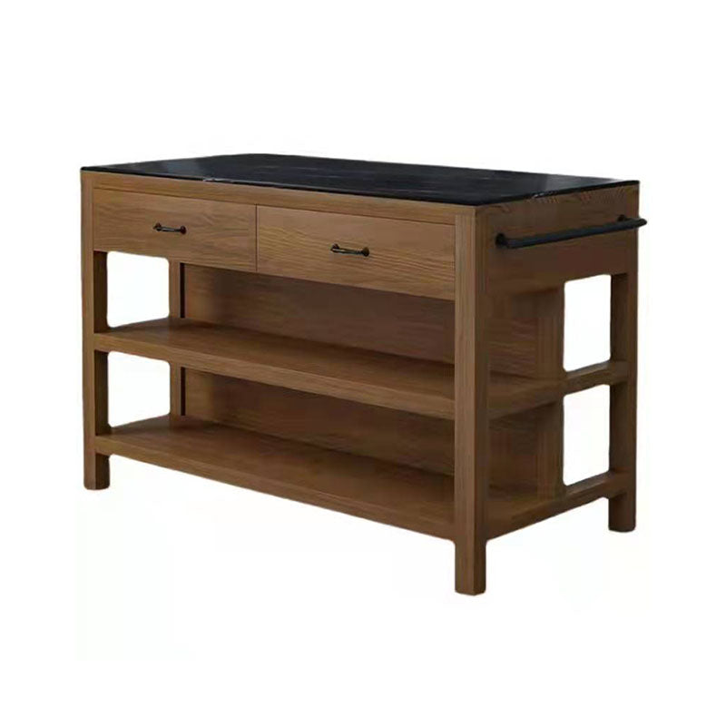 33.46"H Sideboard Contemporary Style Solid Wood Dining Server with 2 Drawers