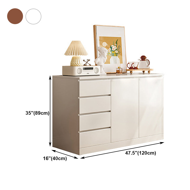 Artificial Wood Sideboard Modern Dining Sideboard with Drawers and Storage