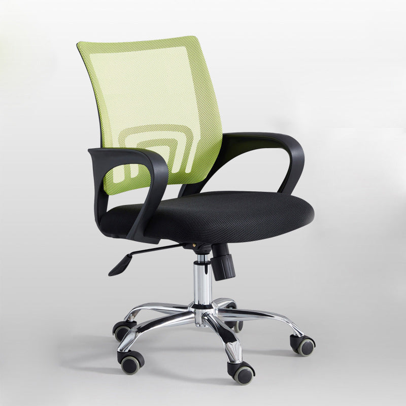 Ergonomic Mesh Desk Chair Contemporary Fixed Arms Chair with Wheels