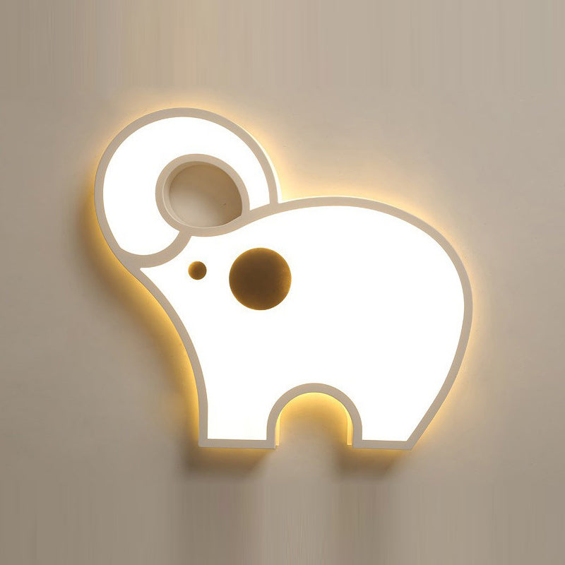 Cartoon Animal Flush Ceiling Light Children's Bedroom LED Flush Mount Light Fixture