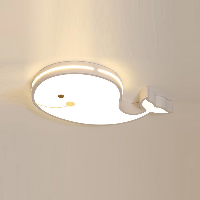 Cartoon Animal Flush Ceiling Light Children's Bedroom LED Flush Mount Light Fixture