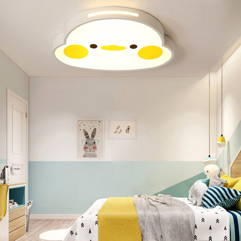 Cartoon Animal Flush Ceiling Light Children's Bedroom LED Flush Mount Light Fixture