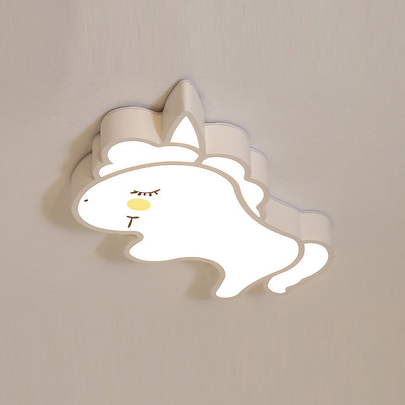 Cartoon Animal Flush Ceiling Light Children's Bedroom LED Flush Mount Light Fixture