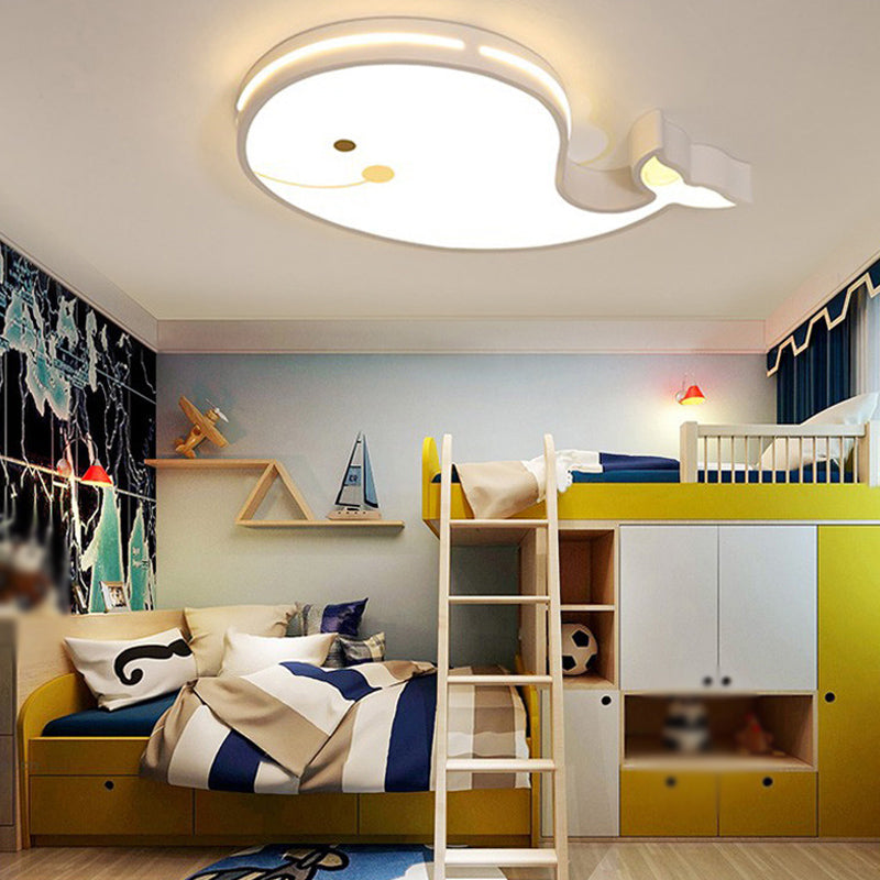 Cartoon Animal Flush Ceiling Light Children's Bedroom LED Flush Mount Light Fixture