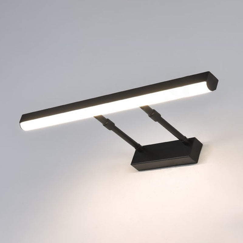 Modern Style Linear Wall Light Fixture Metal 1 Light LED Mirror Light for Bathroom