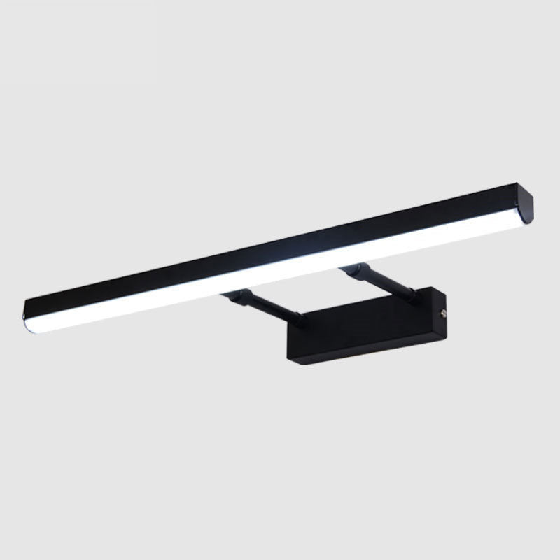 Modern Style Linear Wall Light Fixture Metal 1 Light LED Mirror Light for Bathroom