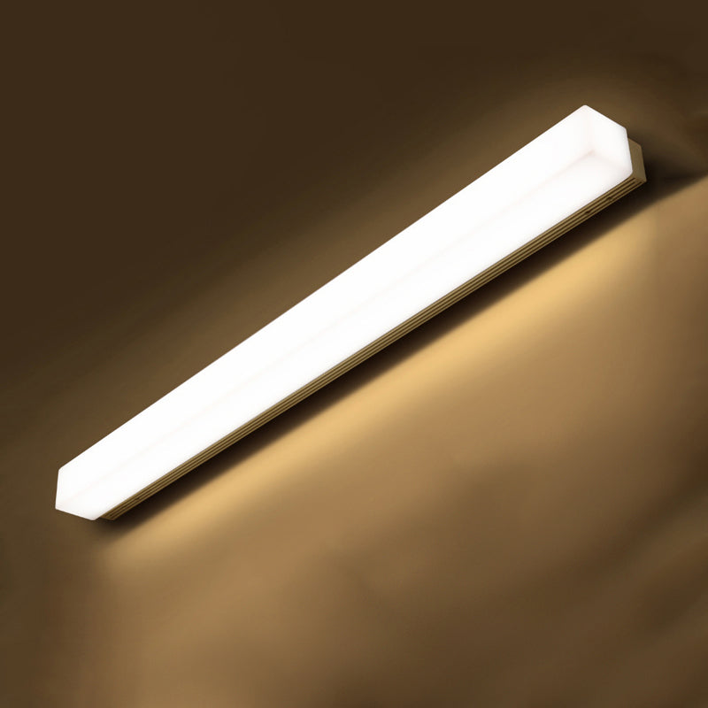 Modern Simple Aluminum Vanity Light Rectangle Acrylic Shade Vanity Lamp for Shower Room