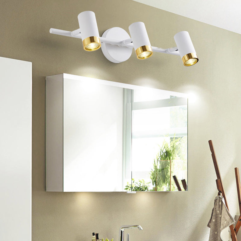 Metal Half Cylinder Mirror Wall Light Modern Multi Lights Mirror Wall Mount Light