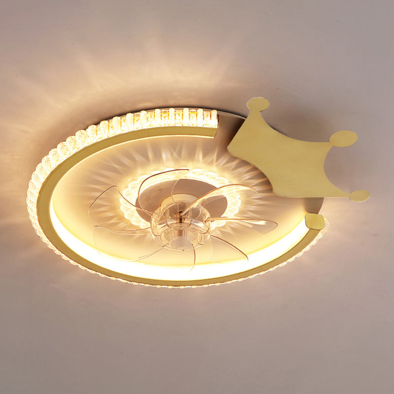 Modern Style Unique Shape Ceiling Fan Lamps Metal Ceiling Fan Lighting for Bedroom