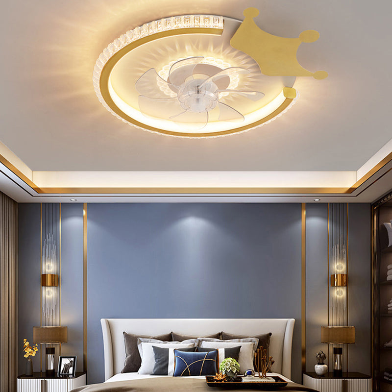 Modern Style Unique Shape Ceiling Fan Lamps Metal Ceiling Fan Lighting for Bedroom