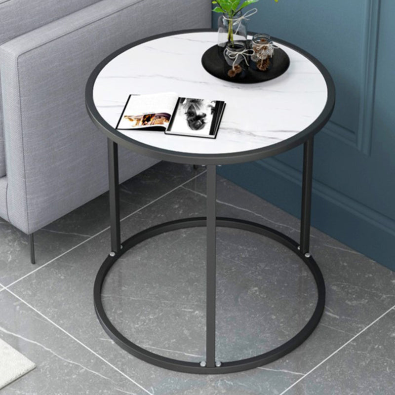 Modern Metal Frame/Cross Leg End Table Round/Rectangular Top Side Table