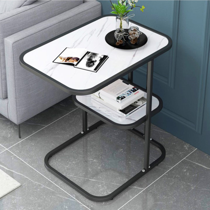 Modern Metal Frame/Cross Leg End Table Round/Rectangular Top Side Table