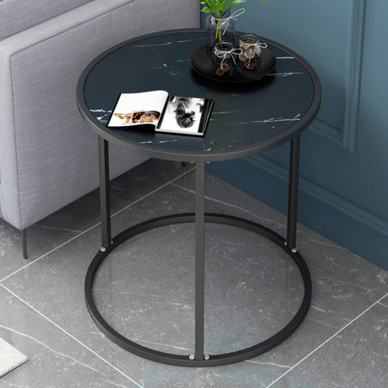 Modern Metal Frame/Cross Leg End Table Round/Rectangular Top Side Table