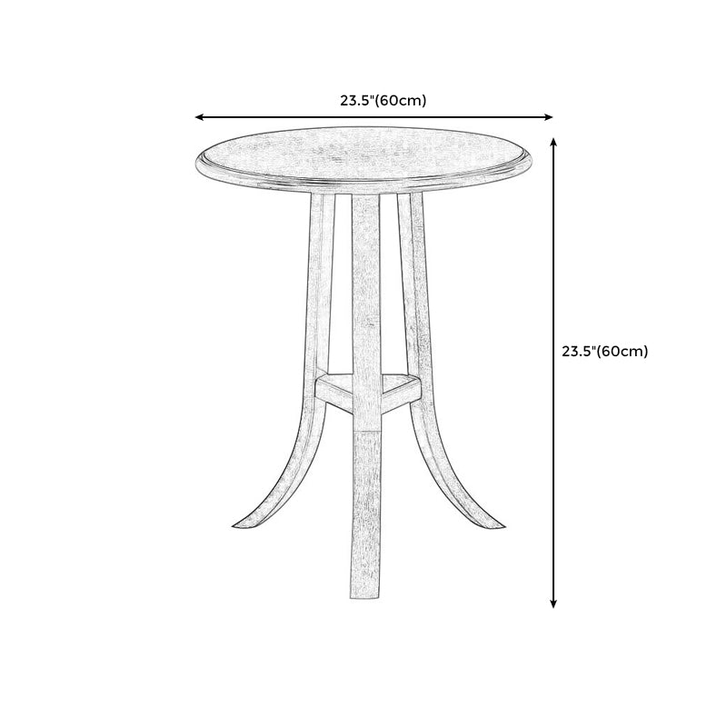 Modern Wooden 3 Leg  Base Brown/White Round Coffee Table End Table