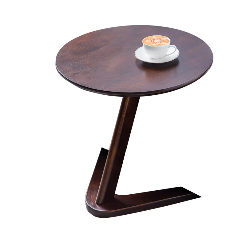 62CM Tall Solid Oak Side Table Round C Side Table for Living Room