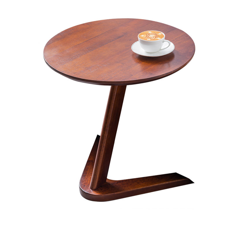 62CM Tall Solid Oak Side Table Round C Side Table for Living Room