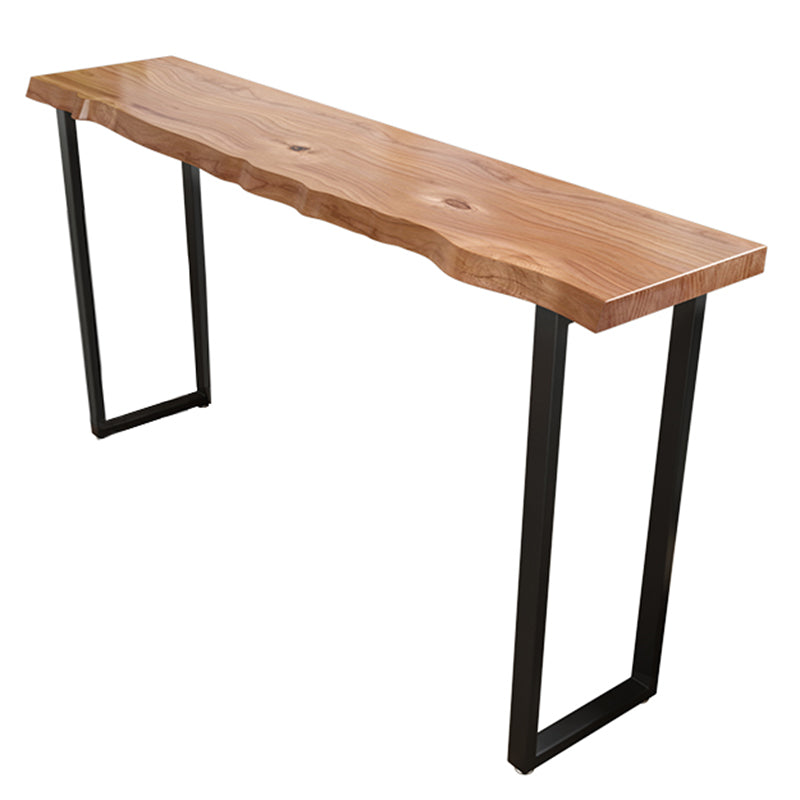 Indoor Solid Wood Patio Bar Table Sled Natural Industrial Counter Table